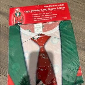 Men's Ugly Christmas Sweater Jacket Long Sleeve Shirt Size M